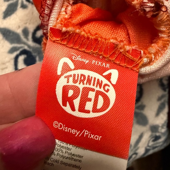 Disney Pixar Turning Red Orange Mei Panda Costume Hoodie Unisex Kid Sz 10/12 - Picture 11 of 12